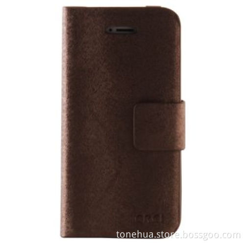 Genuine Mink Leather Case with Wallet Style, for iPhone 4